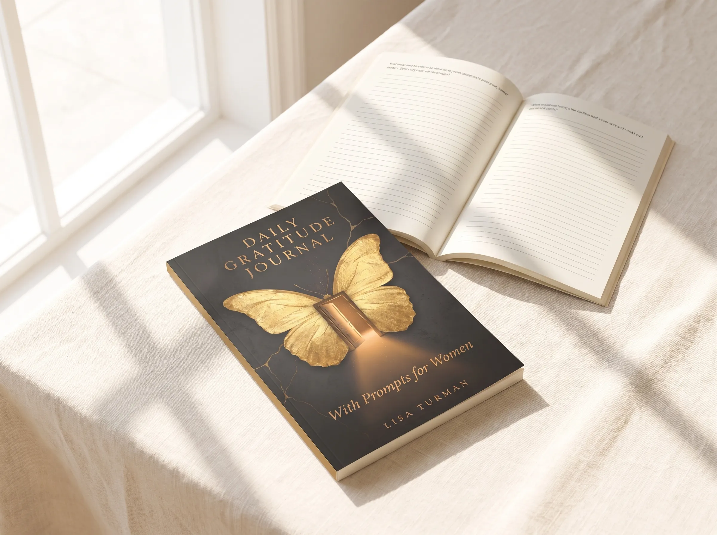 The cover of The Daily Gratitude Journal by Lisa Turman