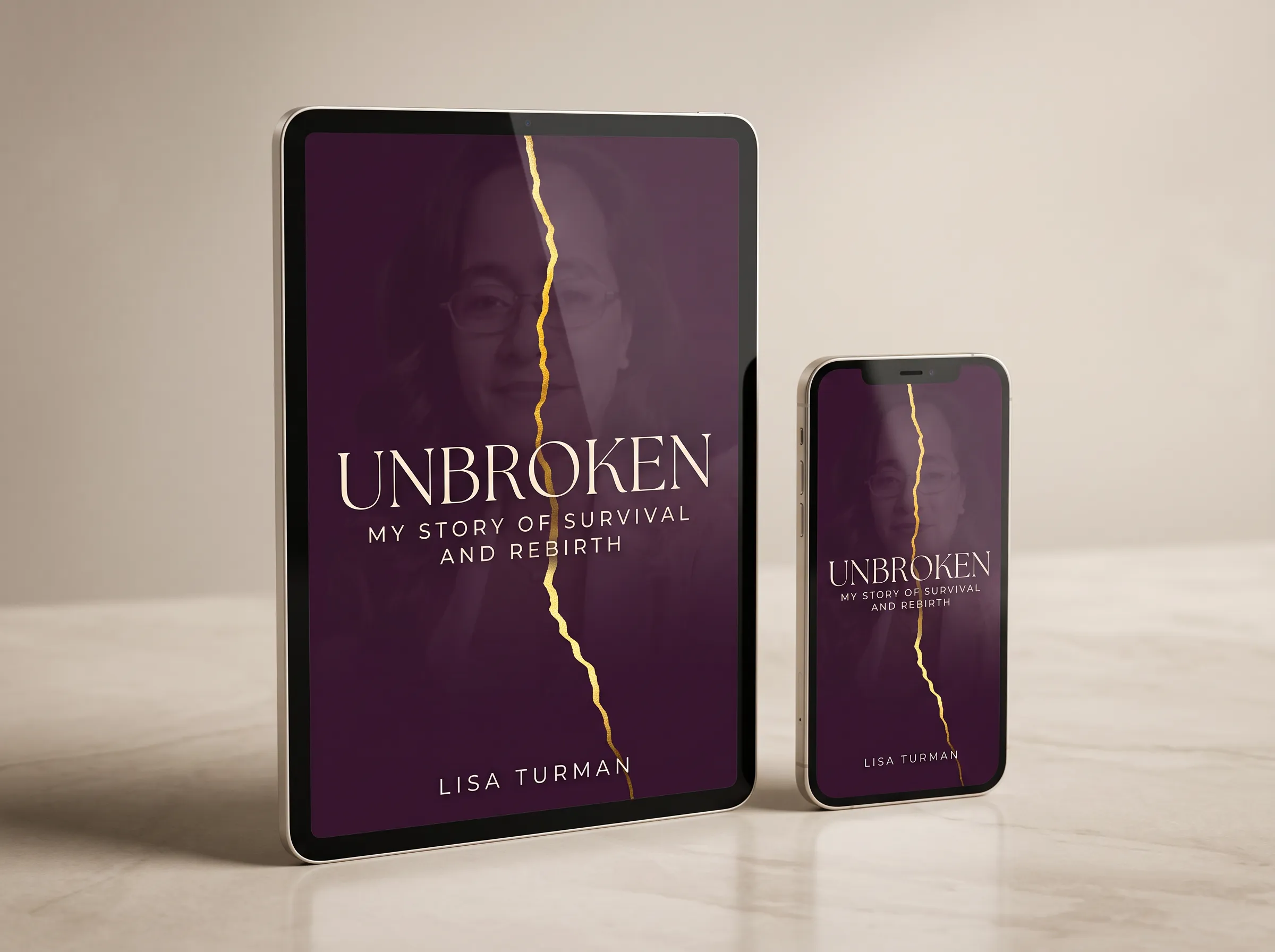 The cover of Unbroken by Lisa Turman